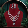 Purple Color American Diamond Necklace Set (CZN926PRP)