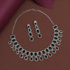 Green Color American Diamond Necklace Set (CZN932GRN)