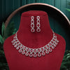 Ruby Color American Diamond Necklace Set (CZN932RUBY)