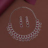 Ruby Color American Diamond Necklace Set (CZN932RUBY)