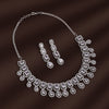 Silver Color American Diamond Necklace Set (CZN932SLV)