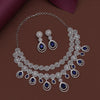 Blue Color American Diamond Necklace Set (CZN934BLU)