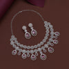 Pink Color American Diamond Necklace Set (CZN934PNK)