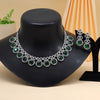 Green Color American Diamond Necklace Set (CZN935GRN)