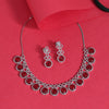 Ruby Color American Diamond Necklace Set (CZN935RUBY)
