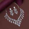 Silver Color American Diamond Necklace Set (CZN936SLV)