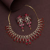 Ruby Color American Diamond Necklace Set (CZN950RUBY)