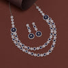 Blue Color American Diamond Necklace Set (CZN952BLU)