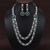 Green Color American Diamond Necklace Set (CZN952GRN)