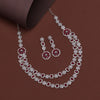 Ruby Color American Diamond Necklace Set (CZN952RUBY)