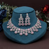 Pink Color American Diamond Necklace Set (CZN953PNK)