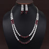 Ruby Color American Diamond Necklace Set (CZN954RUBY)