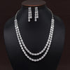 Silver Color American Diamond Necklace Set (CZN954SLV)