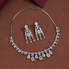 Silver Color American Diamond Necklace Set (CZN964SLV)