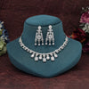 Silver Color American Diamond Necklace Set (CZN964SLV)