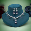 Purple Color American Diamond Necklace Set (CZN965PRP)