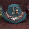 Ruby Color American Diamond Necklace Set (CZN970RUBY)