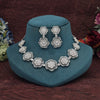 Silver Color American Diamond Necklace Set (CZN972SLV)