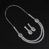 Silver Color American Diamond Necklace Set (CZN974SLV)