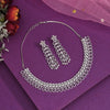 Silver Color American Diamond Necklace Set (CZN975SLV)