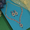 Blue Color American Diamond Necklace Set (CZN976BLU)