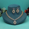 Blue Color American Diamond Necklace Set (CZN976BLU)