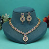 Purple Color American Diamond Necklace Set (CZN976PRP)