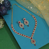 Ruby Color American Diamond Necklace Set (CZN976RUBY)