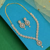 White Color American Diamond Necklace Set (CZN976WHT)