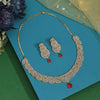 Ruby Color American Diamond Necklace Set (CZN977RUBY)