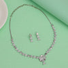 Silver Color American Diamond Necklace Set (CZN981SLV)