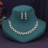 Silver Color American Diamond Necklace Set (CZN985SLV)