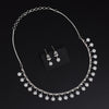 Silver Color American Diamond Necklace Set (CZN986SLV)