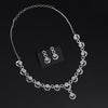 Silver Color American Diamond Necklace Set (CZN988SLV)