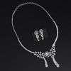 Silver Color American Diamond Necklace Set (CZN990SLV)