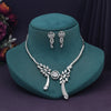 Silver Color American Diamond Necklace Set (CZN990SLV)