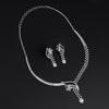 Silver Color American Diamond Necklace Set (CZN993SLV)