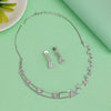 Silver Color American Diamond Necklace Set (CZN994SLV)