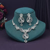 Green Color American Diamond Necklace Set (CZN995GRN)