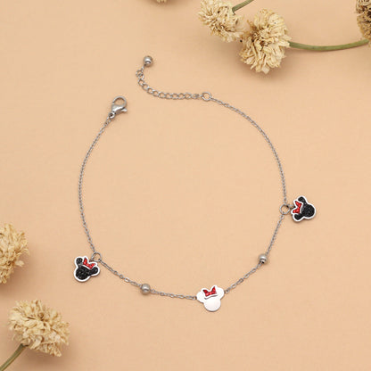 Multi Color Surgical Steel Demi Fine Single Foot Anklets