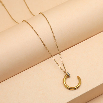 Gold Color Stainless Steel 18k Gold Plated Demi Fine Pendant
