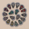 Assorted Color 9 Pairs Of Black Antique Earrings (DRKDE117CMB)
