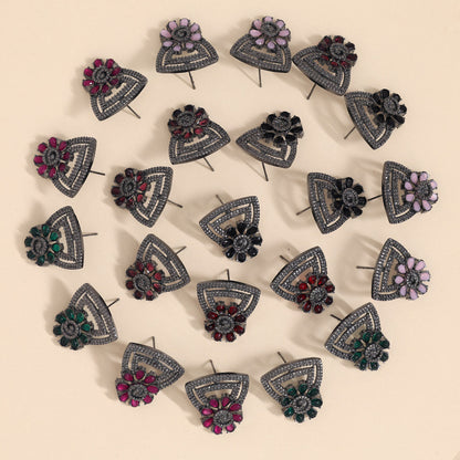Assorted Color 11 Pairs Of Black Antique Earrings (DRKDE121CMB)