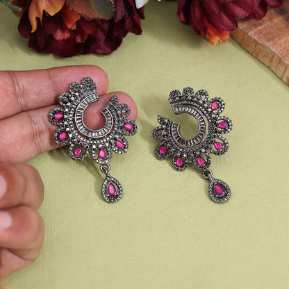 Assorted Color 6 Pairs Of Black Antique Earrings (DRKDE127CMB)