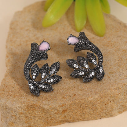Assorted Color Assorted Color And Design 10 Pairs Of Black Antique Earrings (DRKDE142CMB)