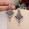 Pink Color Black Antique Earrings (DRKDE168PNK)