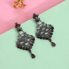 Purple Color Black Antique Earrings (DRKDE168PRP)