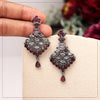 Purple Color Black Antique Earrings (DRKDE168PRP)