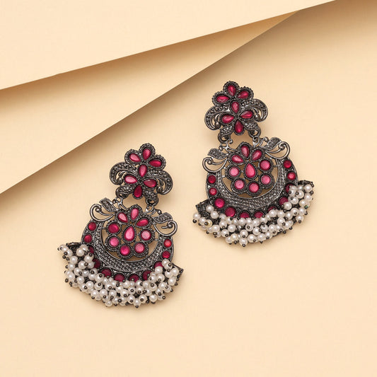 Rani Color Black Antique Earrings (DRKDE169RNI)