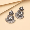 White Color Black Antique Earrings (DRKDE169WHT)